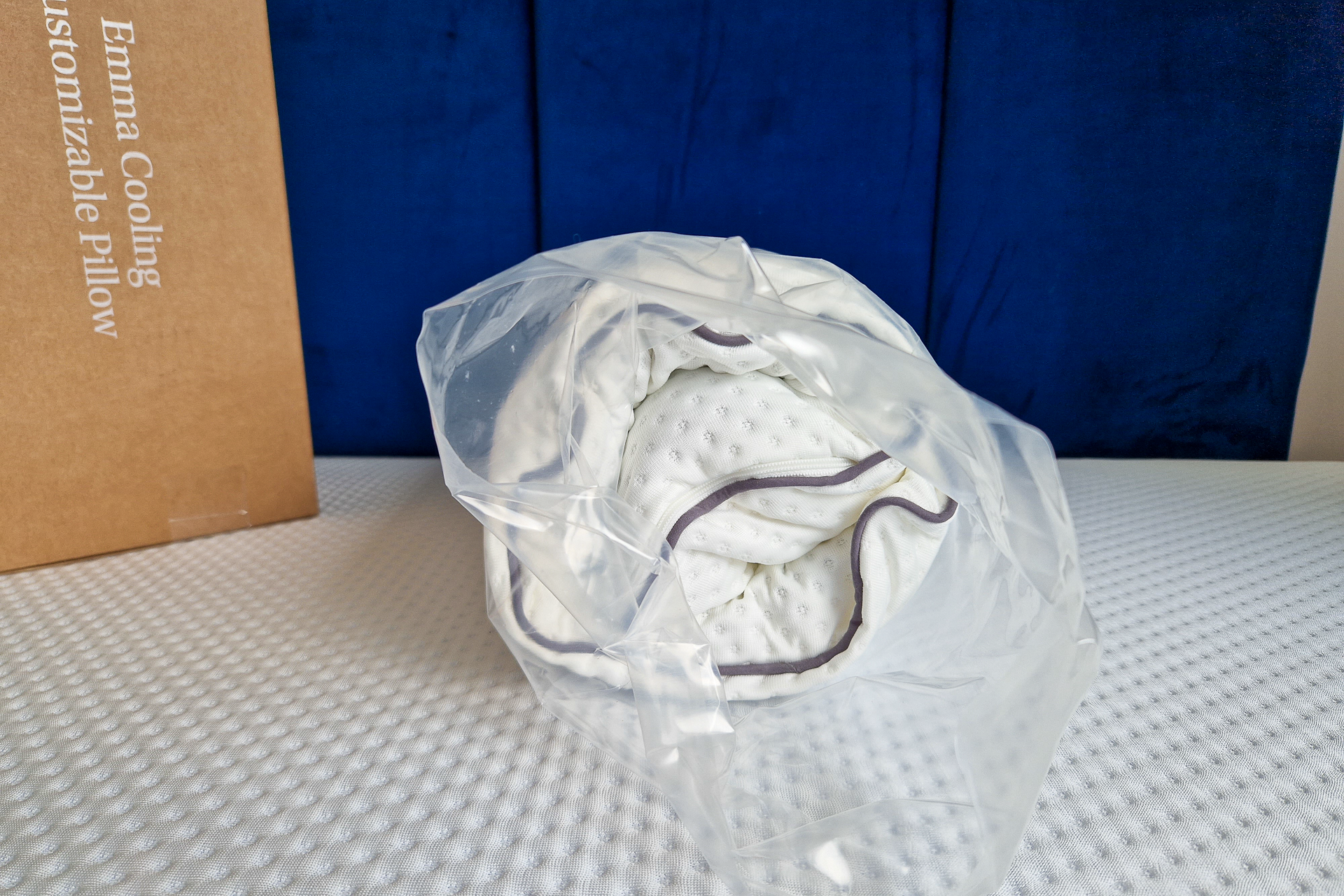 emma premium pillow rolled up